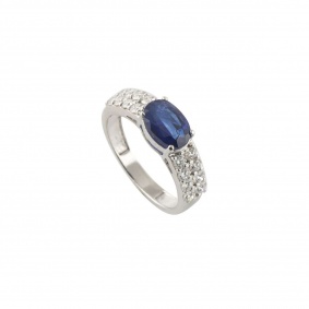  Diamond and Sapphire Dress Ring
